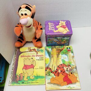 Winnie The Pooh Lot: Books, Musical Tin, Tigger Plush